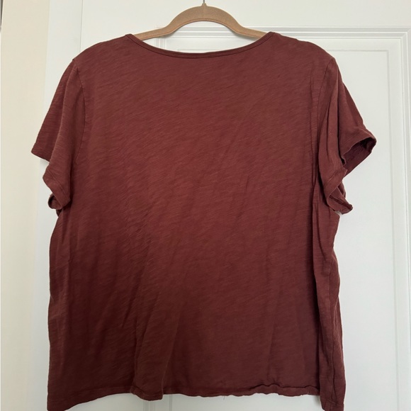 Old Navy Slub Knit V-Neck Button Up Short Sleeve Top - Picture 7 of 7